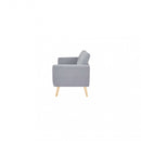 Divano 3 Posti Burton 193x79x86 h cm in Tessuto Grigio chiaro-4