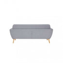 Divano 3 Posti Burton 193x79x86 h cm in Tessuto Grigio chiaro-5