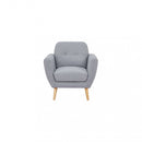 Poltrona Burton 84x79x86 h cm in Tessuto Grigio chiaro-2