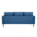 Divano 3 Posti Ramsey 180x73x82 h cm in Tessuto Blu-4