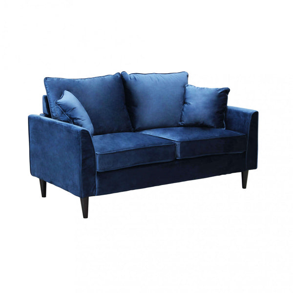 prezzo Chandler 2-Sitzer-Sofa 152 x 81 x 89 h cm in blauem Samt