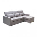 Divano Letto Cedric 208x87/145x88 cm  in Tessuto Grigio-1