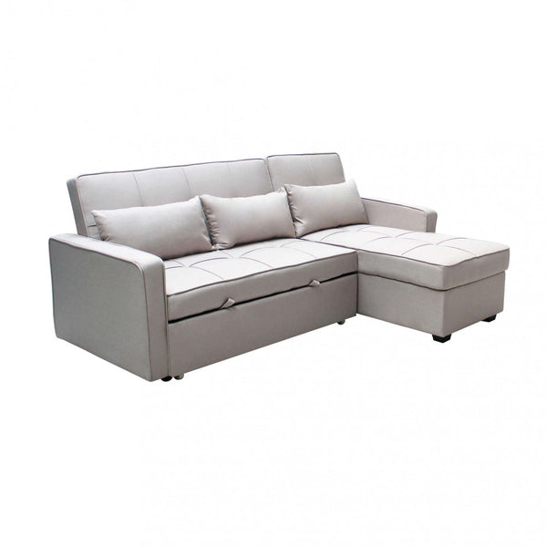 prezzo Cedric Schlafsofa 208 x 87/145 x 88 cm in taubengrauem Stoff