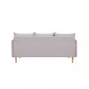 Divano 3 Posti Florin 188x84x51 h cm in Tessuto Beige-4