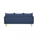 Divano 3 Posti Florin 188x84x51 h cm in Tessuto Blu-4