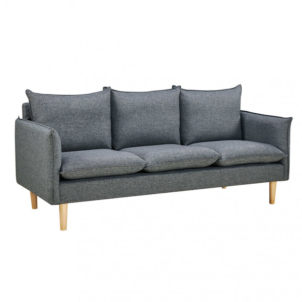 sconto Florin 3-Sitzer-Sofa 188x84x51 h cm in dunkelgrauem Stoff