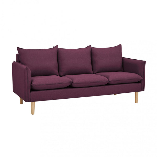 sconto Florin 3-Sitzer-Sofa 188 x 84 x 51 h cm in lila Stoff