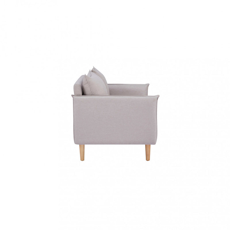 Divano 2 Posti Florin 130x84x51 h cm in Tessuto Beige-3