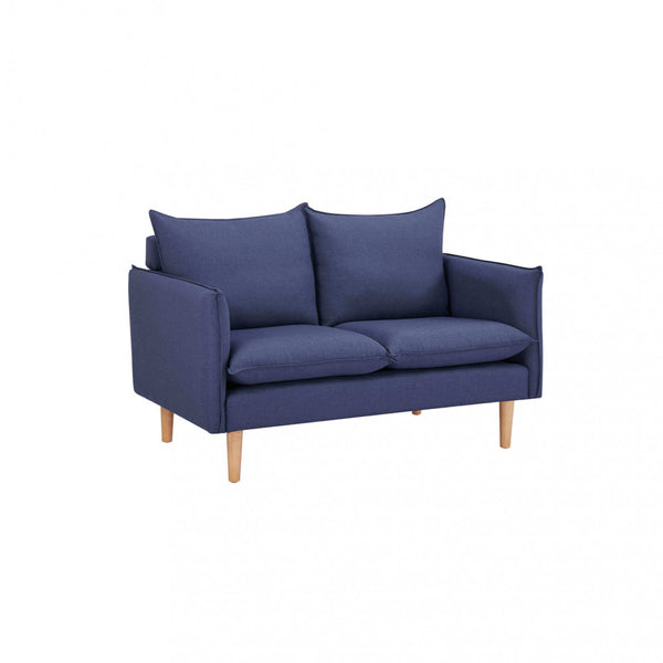 sconto Florin 2-Sitzer-Sofa 130 x 84 x 51 h cm in blauem Stoff