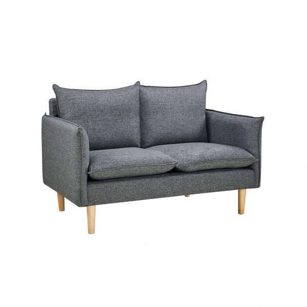 sconto Florin 2-Sitzer-Sofa 130 x 84 x 51 h cm in dunkelgrauem Stoff