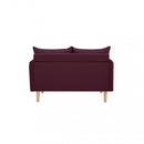 Divano 2 Posti Florin 130x84x51 h cm in Tessuto Viola-3