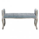 Panca Madelyn in Velluto Grigio 113x48x 45/60 h cm in Legno Grigio-2