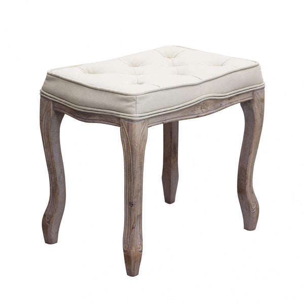 sconto Marly Hocker 50x36x47 h cm aus beigem Stoff