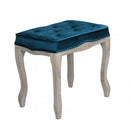 Sgabello Marly 50x36x47 h cm in Velluto Blu-1