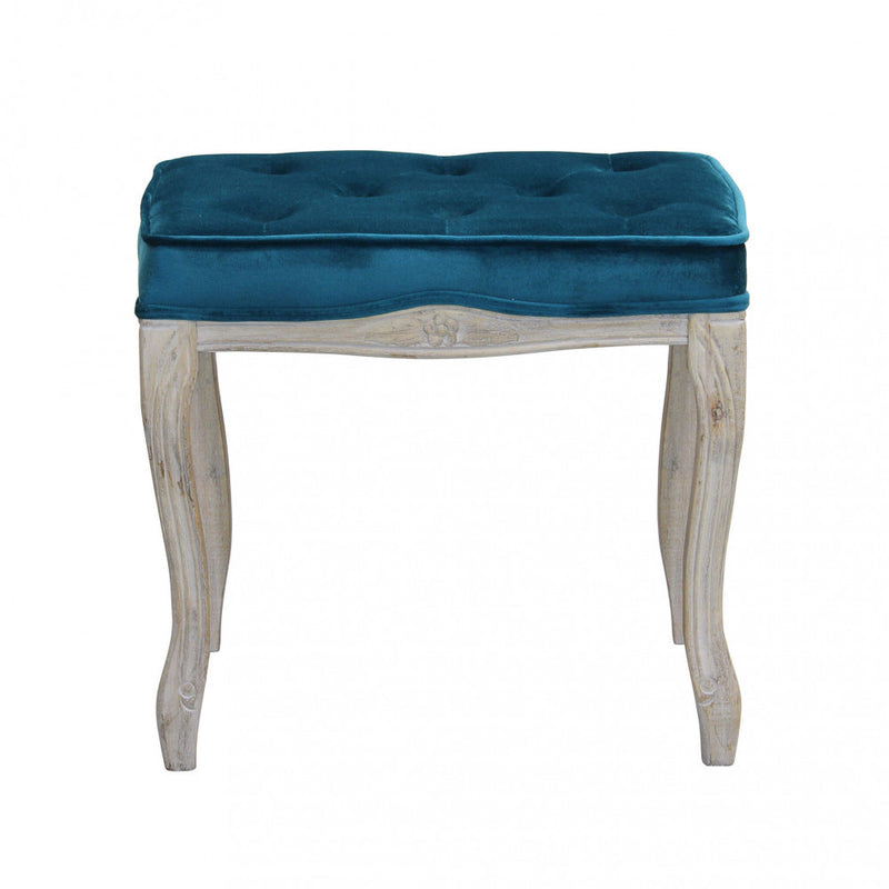 Sgabello Marly 50x36x47 h cm in Velluto Blu-2