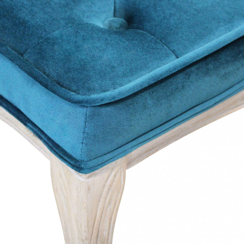 Sgabello Marly 50x36x47 h cm in Velluto Blu-5