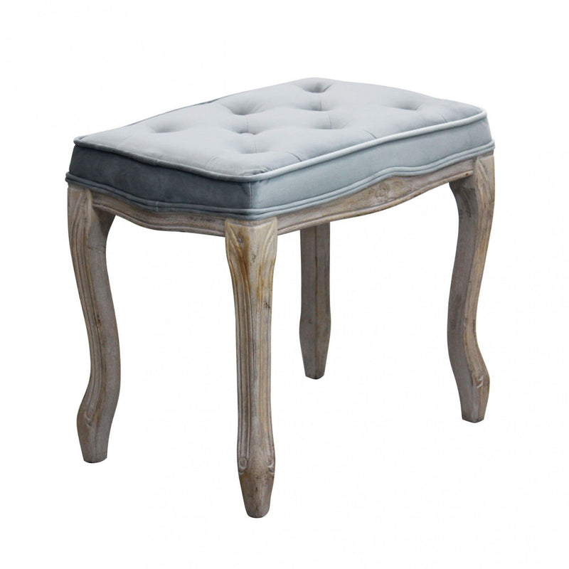 Sgabello Marly 50x36x47 h cm in Velluto Grigio-1