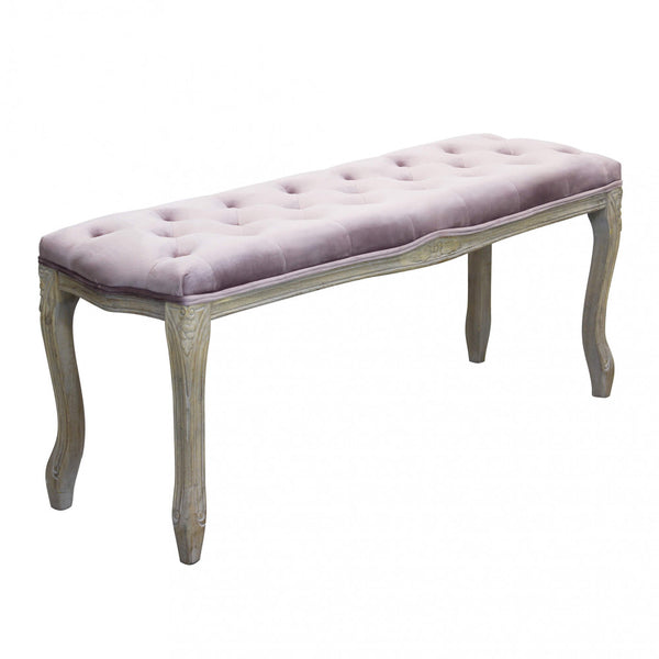 acquista Misty Bank in Pink Velvet 110x36x47 h cm in Pink Wood