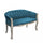 Coleman Sofa 107x61x70 h cm in blauem Samt