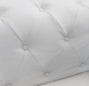 Divano 2 Posti Chesterfield 152x74x82 h cm in Similpelle Bianco-3