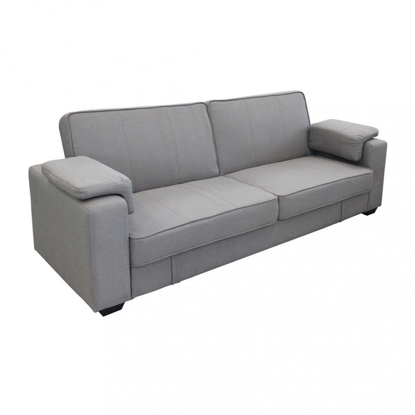 online Darell Schlafsofa 228 x 85 x 89 cm in hellgrauem Stoff