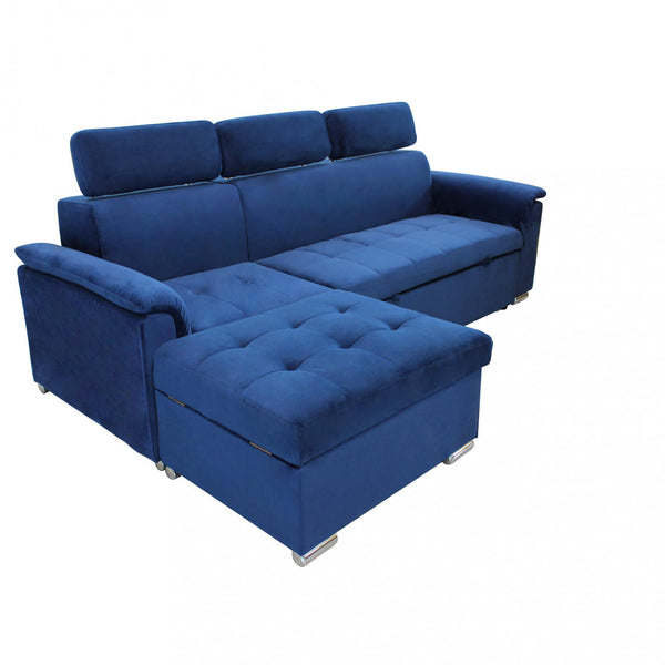 Derrick Schlafsofa 234 x 148 x 84 cm in blauem Stoff sconto