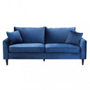 Divano 3 P Chandler 196x81x89 h cm in Velluto Blu-2