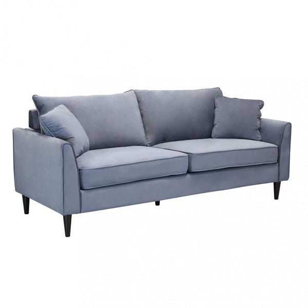 Chandler 3-Sitzer-Sofa 196 x 81 x 89 h cm in hellgrauem Samt online