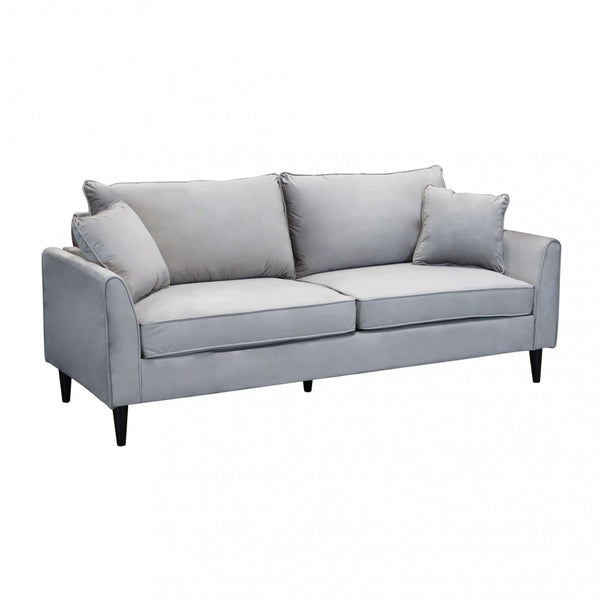 prezzo Chandler 3-Sitzer-Sofa 196 x 81 x 89 h cm in taubengrauem Samt