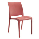 Sedia da Giardino Volga 46x54x80 h cm in Polipropilene Rosso-1