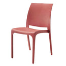 Sedia da Giardino Volga 46x54x80 h cm in Polipropilene Rosso-2