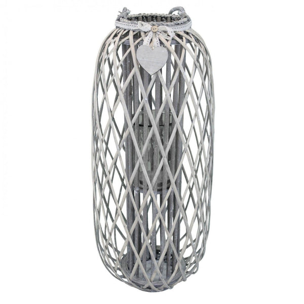 online Aurore Grey Wicker Laterne