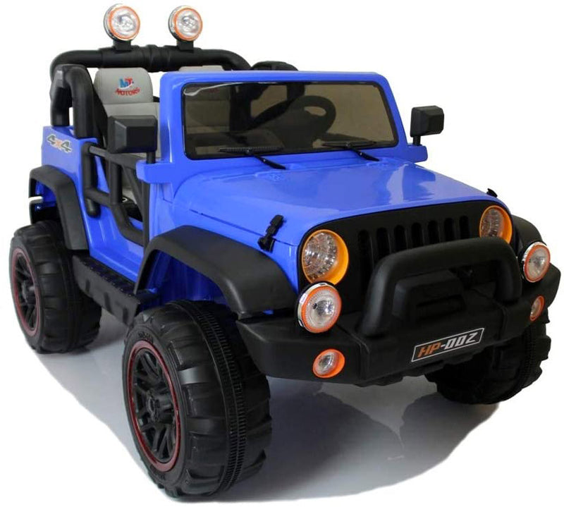 Macchina Elettrica per Bambini 12V 2 Posti Maxi Fuoristrada Blu-1