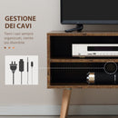 Mobile Porta TV fino a 55" 110x40x50 cm con Vano Aperto e Armadietto in Legno Marrone-5