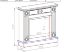 Camino Elettrico da Pavimento 73x77x21 cm Effetto Fiamma 1100W Focus & Dionis-4