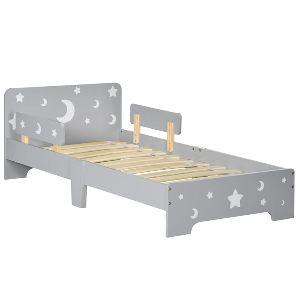 Struttura Letto Singolo per Bambini 143x76x49 cm con Motivi a Stelle e Luna in Pannelli di MDF e Truciolato Grigio online