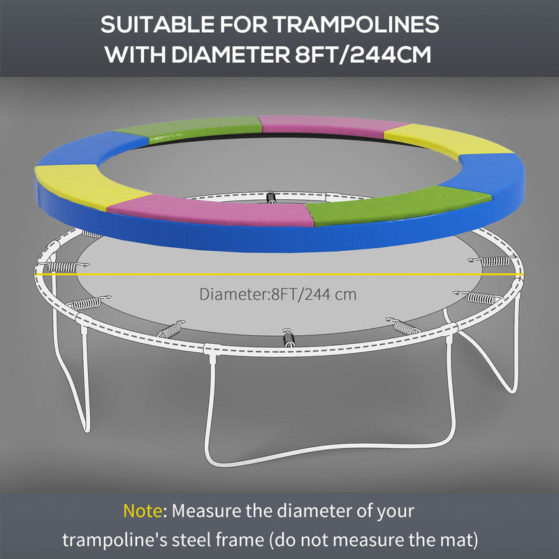 Copertura Tappeto Elastico  Pieghevole e Portatile Ø244x30 cm in Plastica PE e Schiuma Multicolore-4