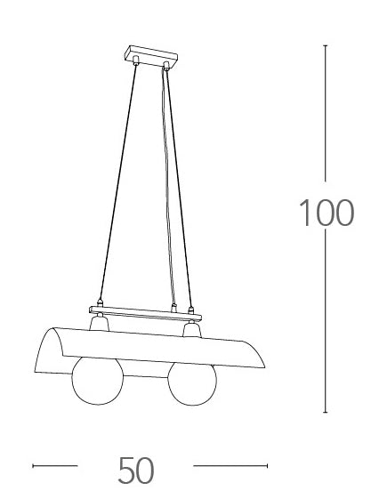 Lampadario Sospensione paralume Tegola Vetro Trasparente Moderno E27 Ambiente I-081225-3D-4