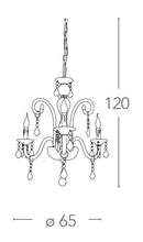 Lampadario Vetro Pendagli Cristallo K9 Sospensione Classica E14 Ambiente I-246/00100-4