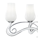 Lampadario a Sospensione Classico Vetro Soffiato Bianco Trasparente Decoro Cromato E14 Ambiente I-ANGEL/5-3