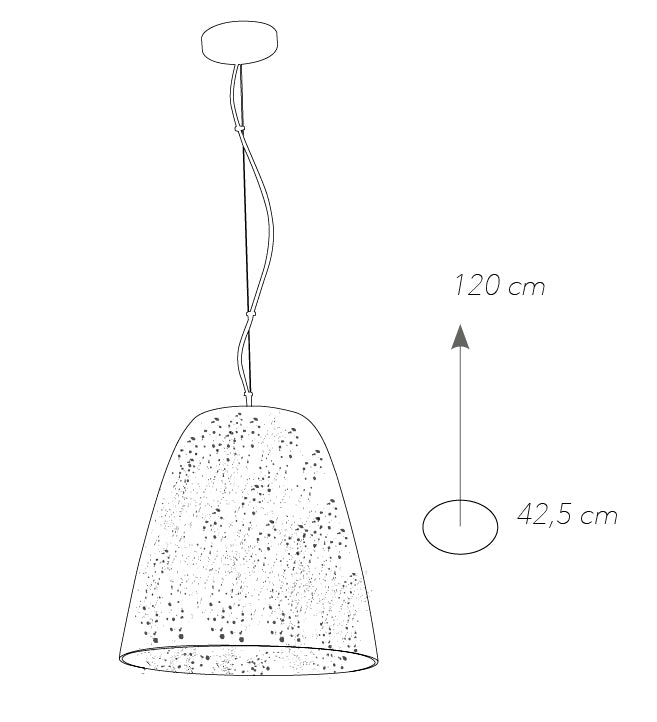 Sospensione Metallo Vetro Galvanico Cromo Bronzo Lampadario Moderno E27 Ambiente I-ARES-S1-4