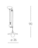 Saliscendi Sospensione Metallo Vetro Specchio Lampadario Rustico Vintage E27 Ambiente I-ARKITA-S1-4