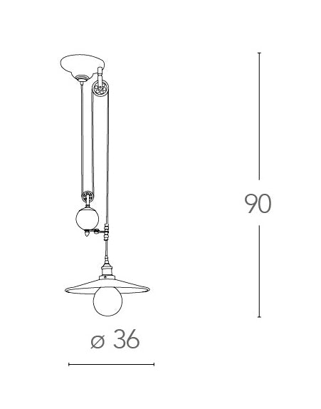 Saliscendi Sospensione Metallo Vetro Specchio Lampadario Rustico Vintage E27 Ambiente I-ARKITA-S1-4