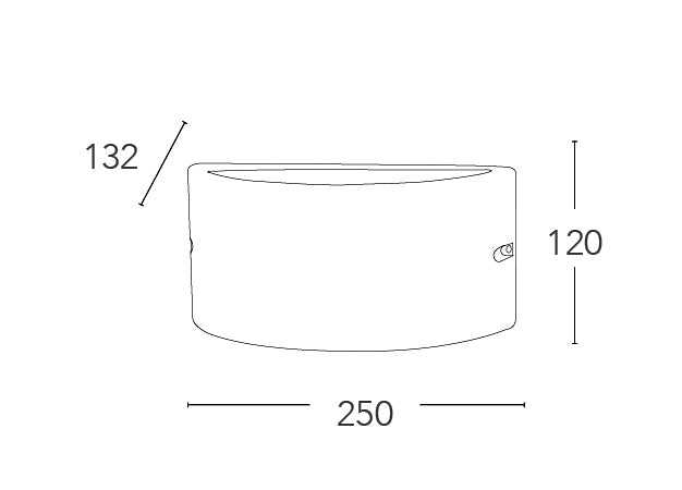 Applique Esterna Diffusore Policarbonato Profilo Alluminio Bianco E27 Intec I-AUSTIN-AP-3