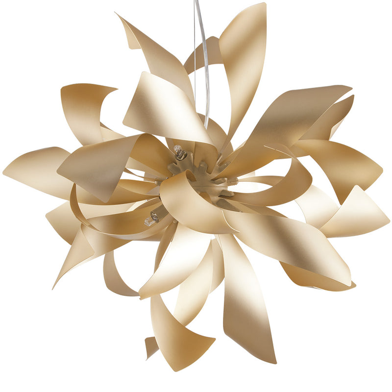 Lampadario a Sospensione Oro decoro Moderno Alluminio G9 Ambiente I-BLOOM-S6-1