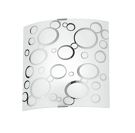 Wandleuchte Square Chrome Bubbles White Glass Wandleuchte Modern E27 Environment I-BUBBLE/AP acquista