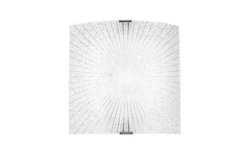 Applique Vetro Diamantato decoro Raggi Rettamgolare Led 12 watt Luce Naturale Ambiente I-CHANTAL/AP-1