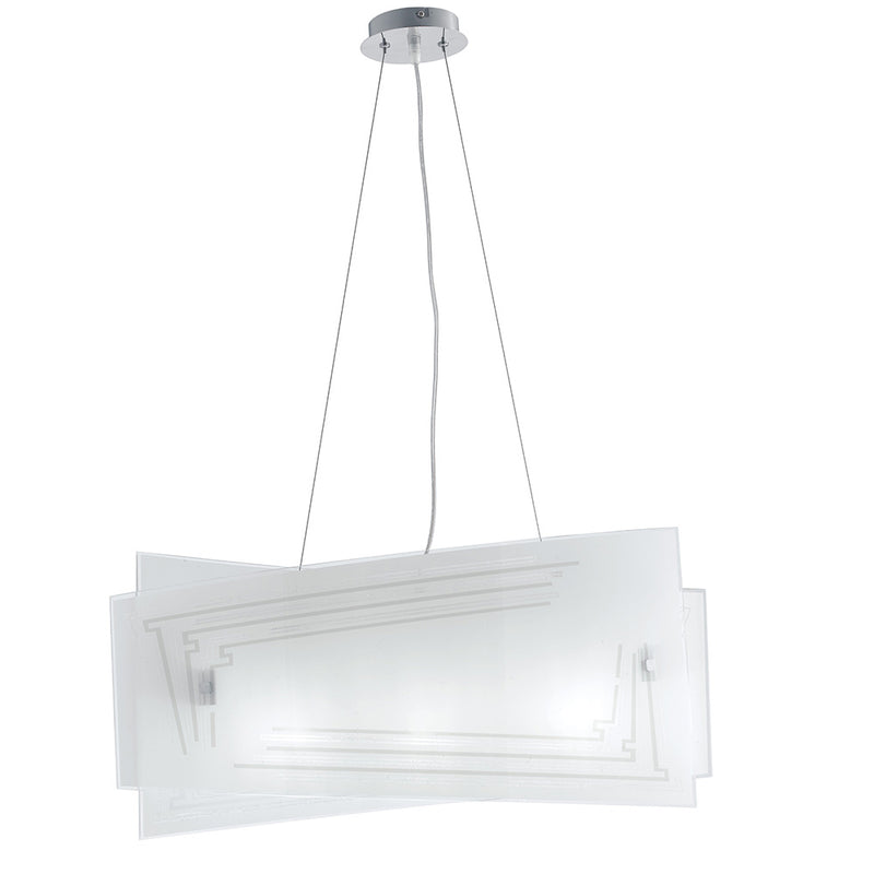 Lampadario a Sospensione Moderno Vetro Decoro Glitterato Interni E27 Ambiente I-CONCEPT/S60-1