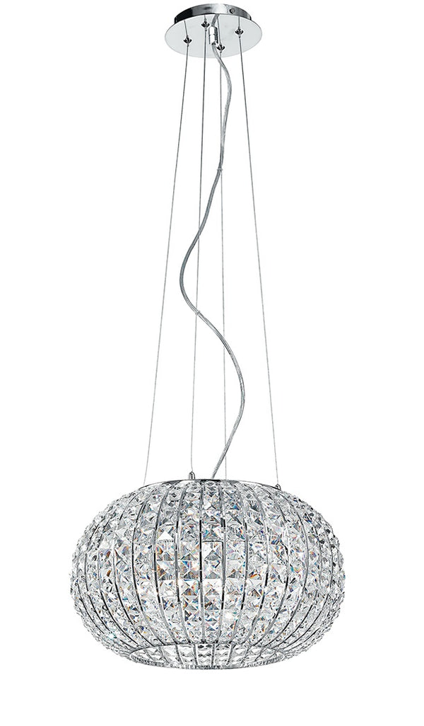 sconto Circular Suspension Chandelier Kristalle K9 Squared Metal Classic E27 Environment I-CONCERT / S5