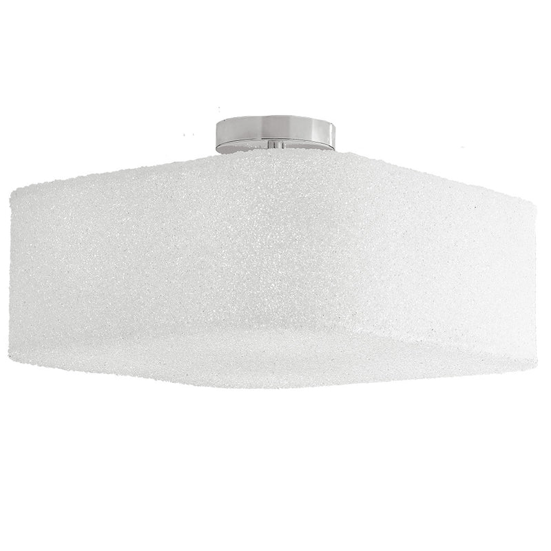 Plafoniera Cubica Acrilico effetto Brillantini Metallo Cromo Moderna Interno Lampada E27 Ambiente I-DEA-PL42-1